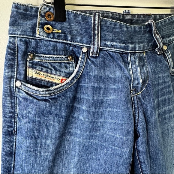 Diesel Bootcut Jeans Size 29 Medium Wash Distressed 100% Cotton - Picture 5 of 14